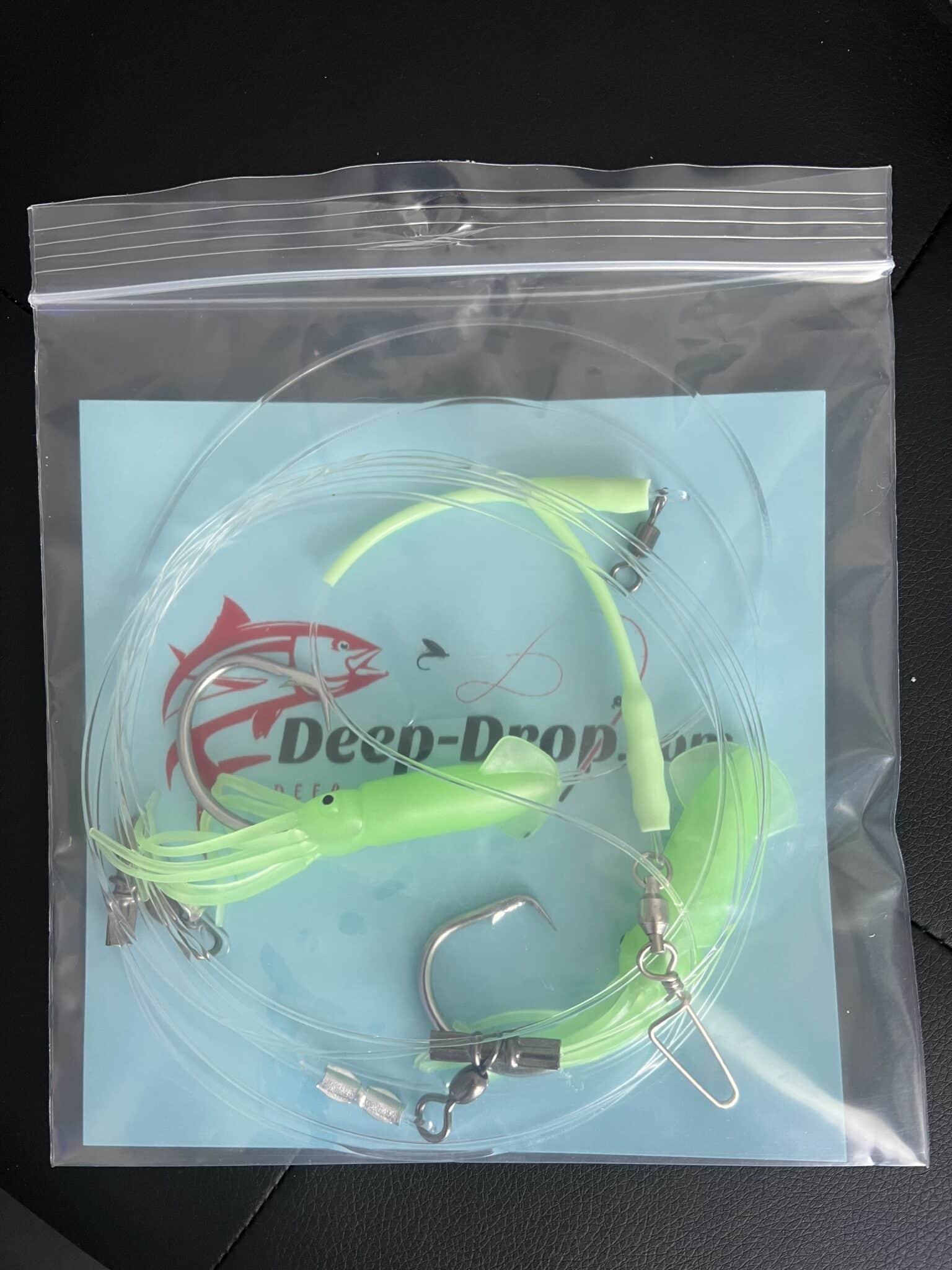 2 Squid Hooks Deep Drop Fishing Rig Florida Deep Drop Fishing