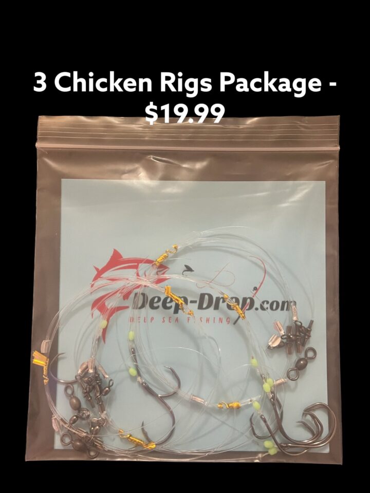 3 Circle hooks chicken rig