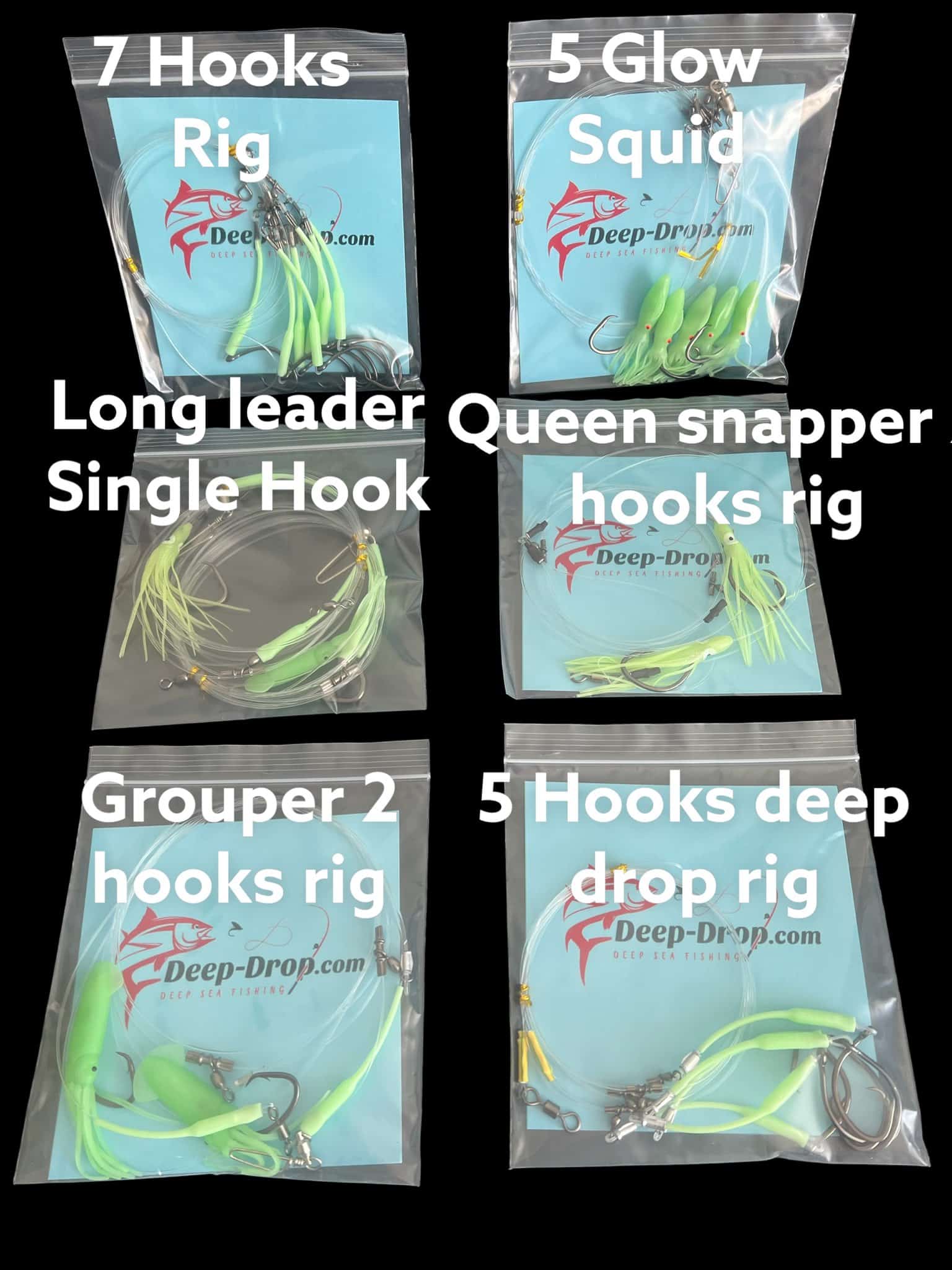 Variations of deep drop fishing rigs