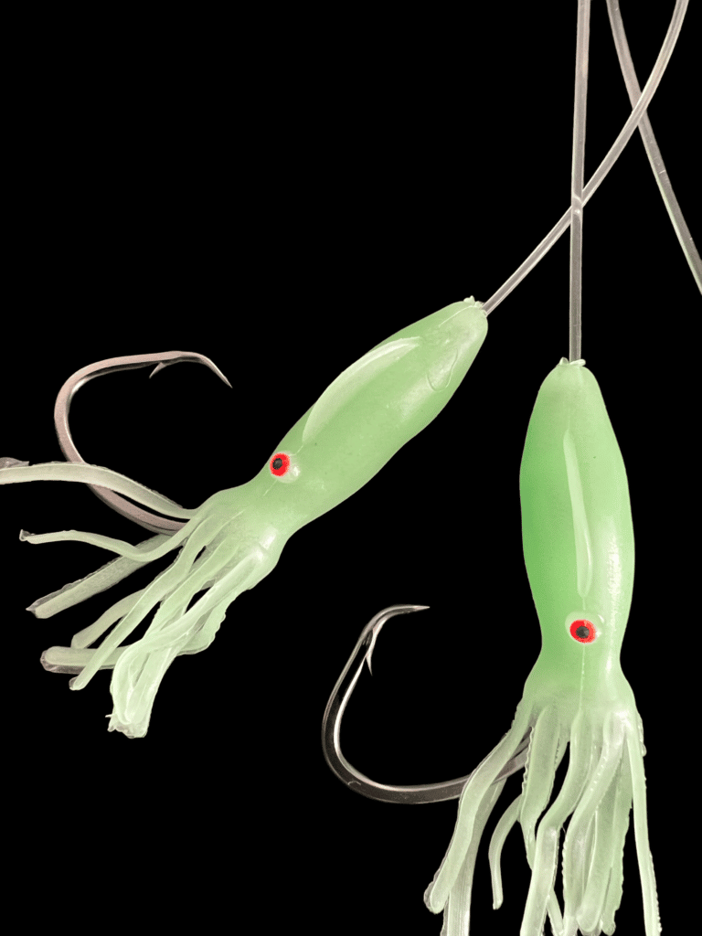 5 Glow Squid Hooks Rig Florida Deep Drop Fishing