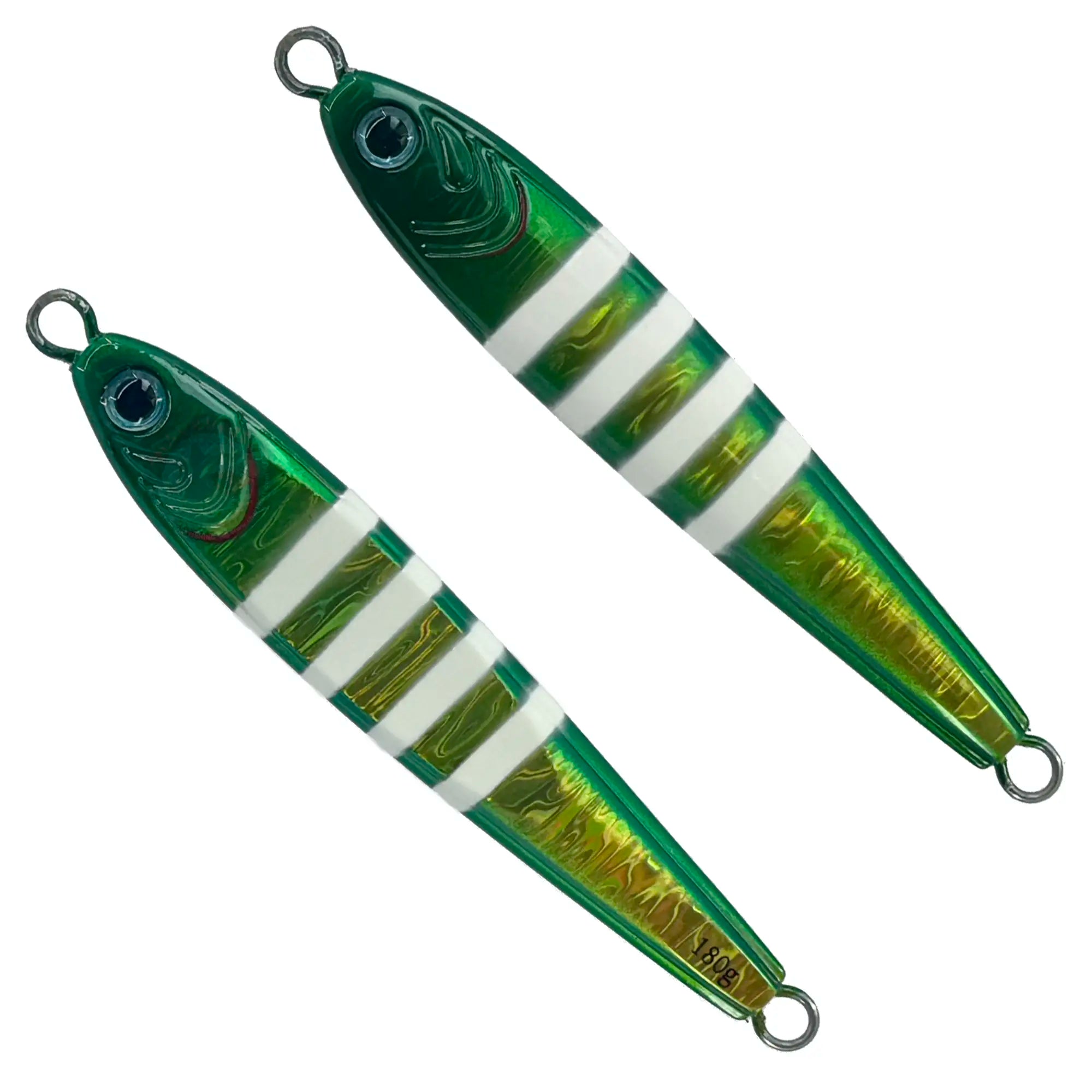 Daiwa Saltiga TG Bait 180 g tungsten jig in Green Gold Zebra