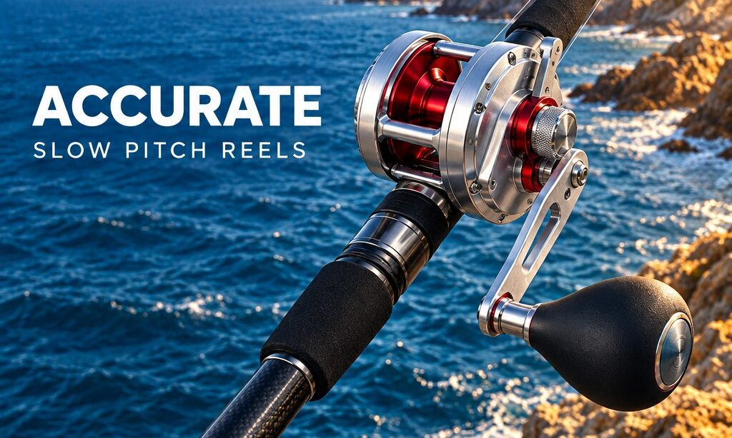 ACCURATE slow pitch reels — illustrative jigging reel banner