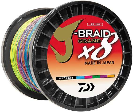 Daiwa J-Braid Grand x8 Multi Color — braided line