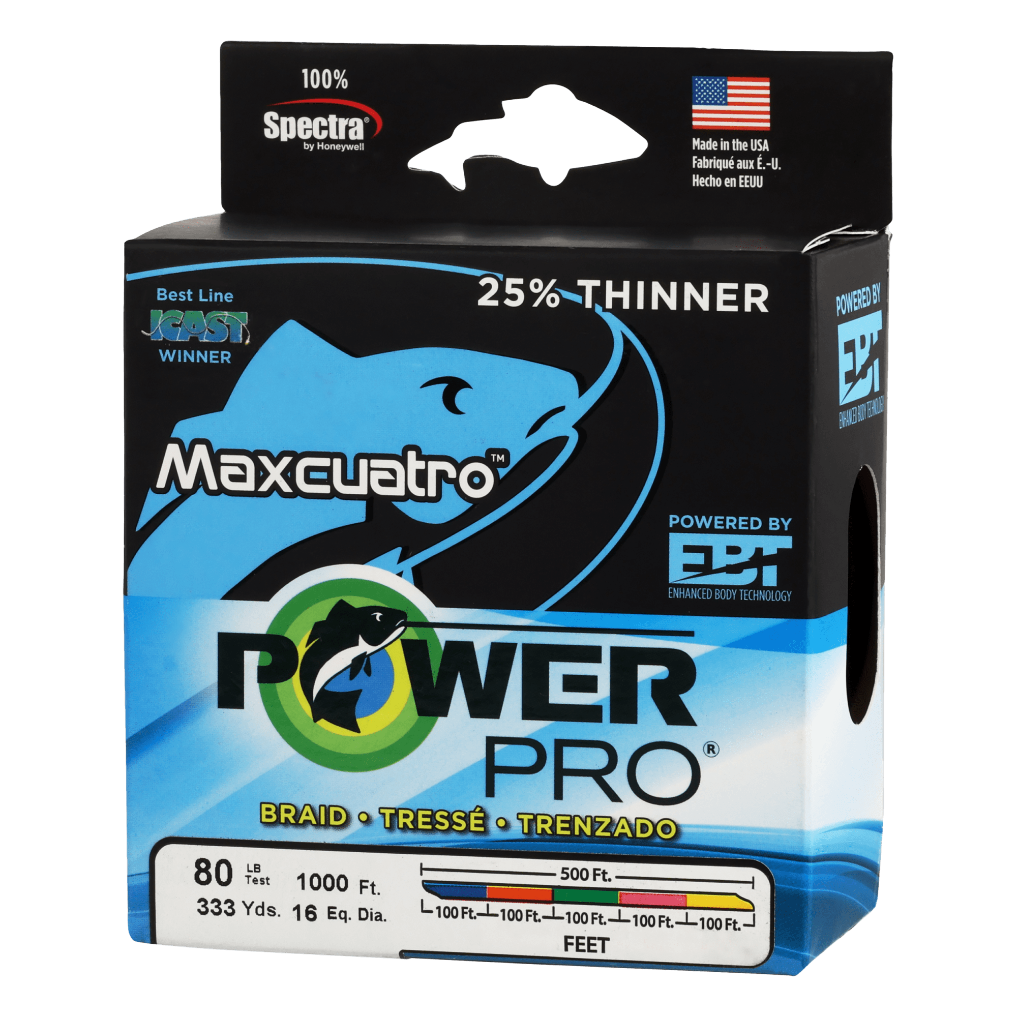 PowerPro Maxcuatro Metered — braided line