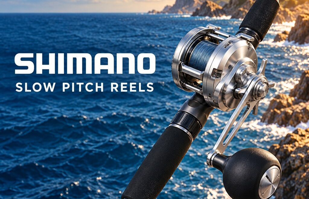 SHIMANO slow pitch reels — illustrative jigging reel banner